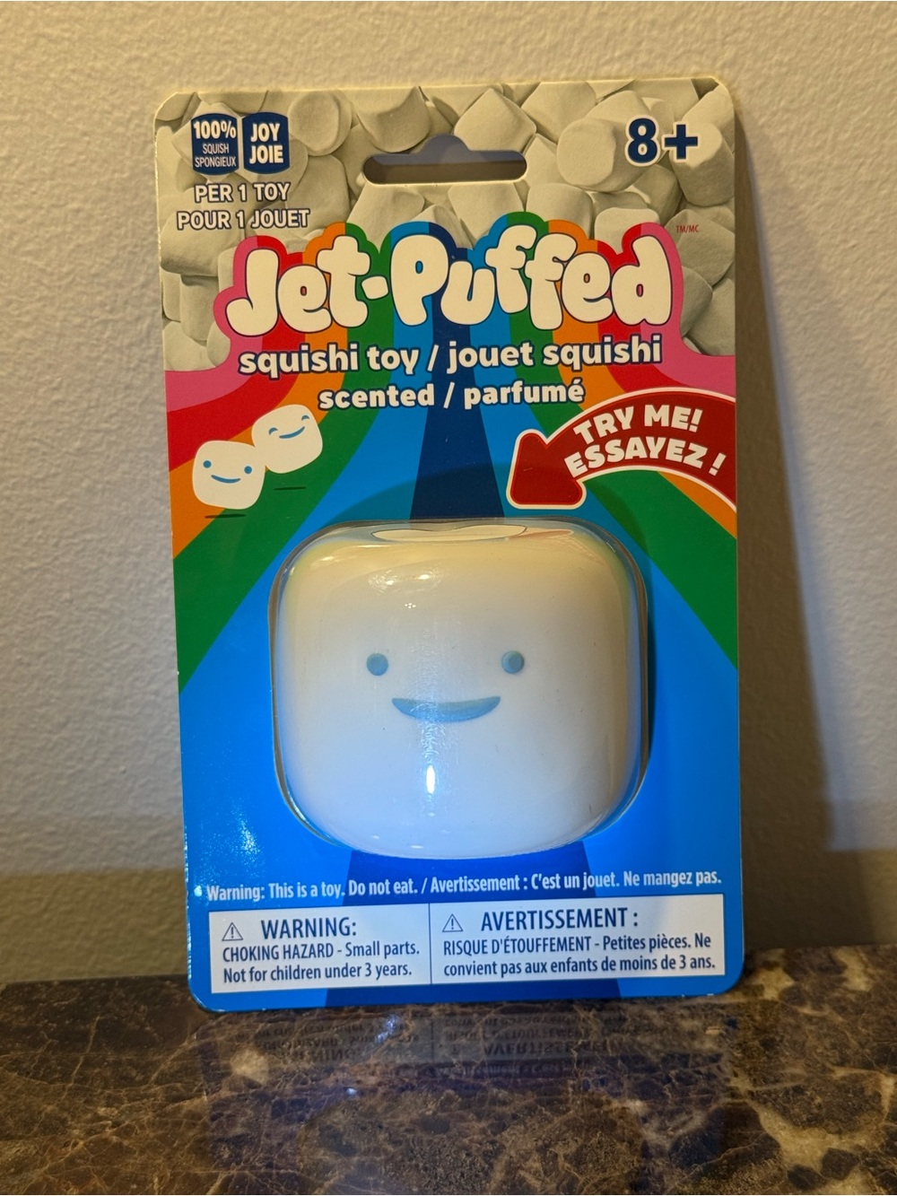 Jet Puffed Scented Squishi Marshmallow Toy - White